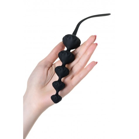 Набор из 2 чёрных анальных цепочек Satisfyer Beads