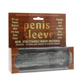 Закрытая прозрачная насадка на пенис - 16,5 см.
